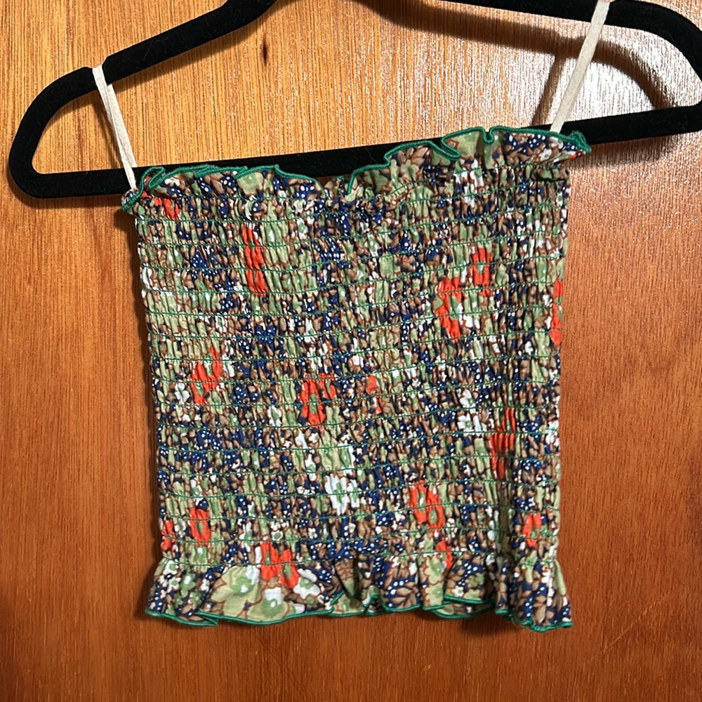 Vintage floral tube top
